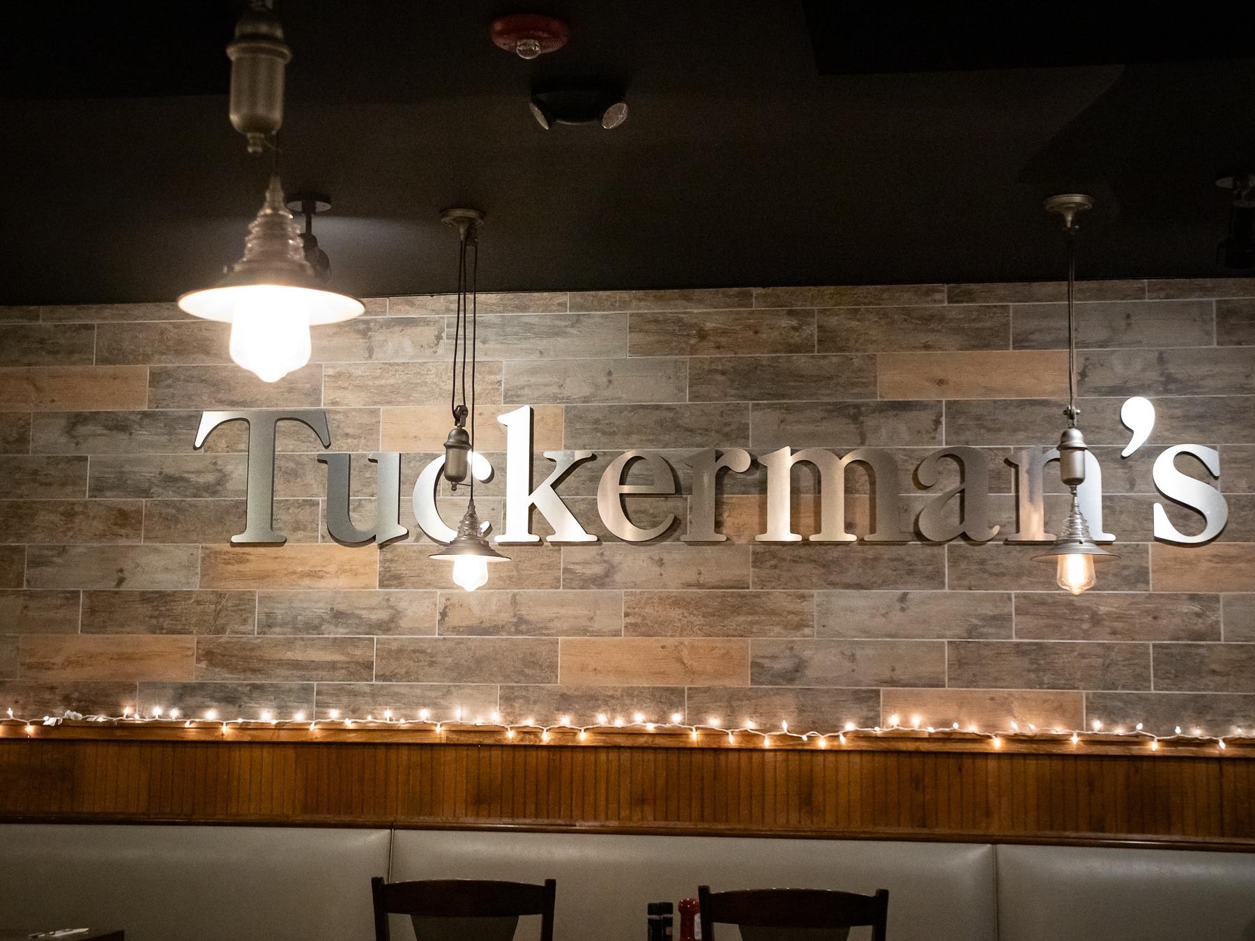 Tucks Sign Booth Seating